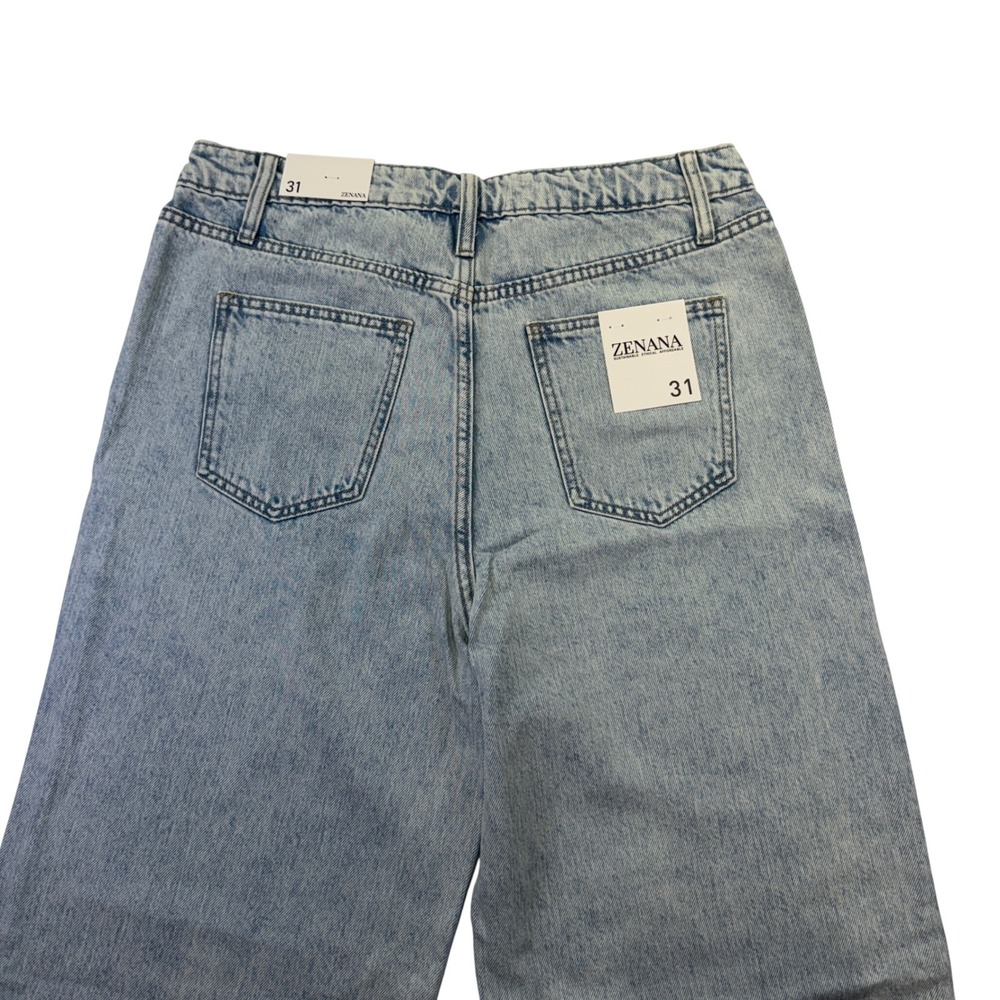 Zenana Women Light Wash High Rise Wide Leg Jeans Size 31 - 1251C5 - Picture 5 of 6